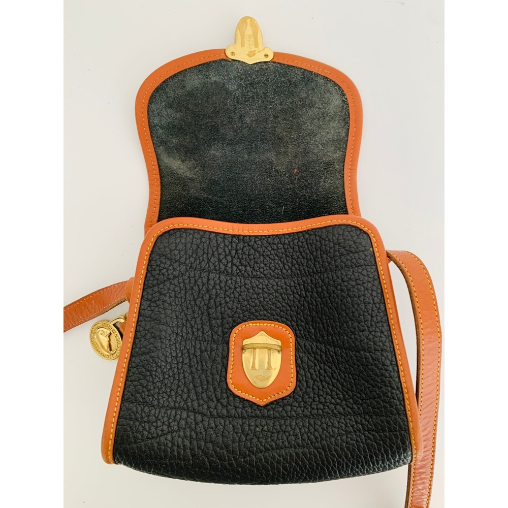 Dooney & Bourke Vintage 90s All-Weather Leather Navy Little Lock Bag Crossbody - Picture 8 of 16